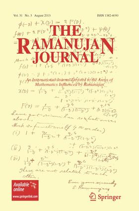Editor-in-Chief: Krishnaswami Alladi |  The Ramanujan Journal | Zeitschrift |  Sack Fachmedien