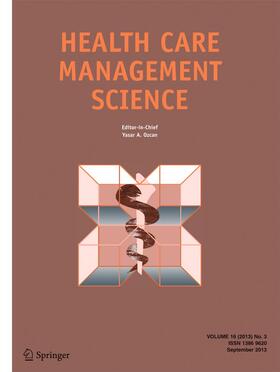 Editor-in-Chief: Yasar A. Ozcan |  Health Care Management Science | Zeitschrift |  Sack Fachmedien