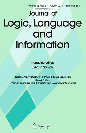 Editor-in-Chief: Sylvain Salvati |  Journal of Logic, Language and Information | Zeitschrift |  Sack Fachmedien