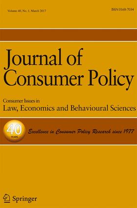 Editors: A. Mathios / L.A. Reisch / J. Thøgersen / H.W. Micklitz / C. Twigg-Flesner |  Journal of Consumer Policy | Zeitschrift |  Sack Fachmedien