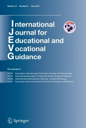 Editor: Jérôme Rossier |  International Journal for Educational and Vocational Guidance | Zeitschrift |  Sack Fachmedien