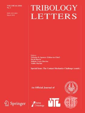 Editor-in-Chief: Nicholas D. Spencer |  Tribology Letters | Zeitschrift |  Sack Fachmedien