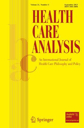 Main editor: John Coggon |  Health Care Analysis | Zeitschrift |  Sack Fachmedien