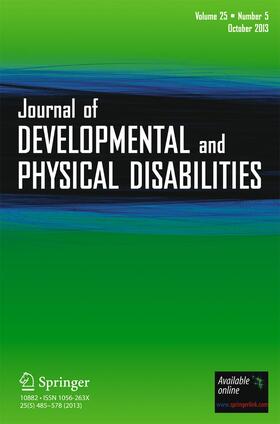 Editor-in-Chief: Mark O'Reilly |  Journal of Developmental and Physical Disabilities | Zeitschrift |  Sack Fachmedien