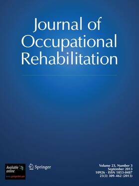 Editor-in-Chief: Michael Feuerstein |  Journal of Occupational Rehabilitation | Zeitschrift |  Sack Fachmedien