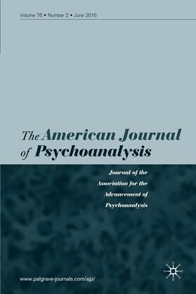 The American Journal of Psychoanalysis | Palgrave Macmillan | Zeitschrift | sack.de