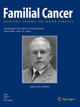 Editor-in-Chief: F.H. Menko / H.T. Lynch / H. Vasen |  Familial Cancer | Zeitschrift |  Sack Fachmedien