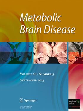 Editor-in-Chief: Gregory W. Konat |  Metabolic Brain Disease | Zeitschrift |  Sack Fachmedien