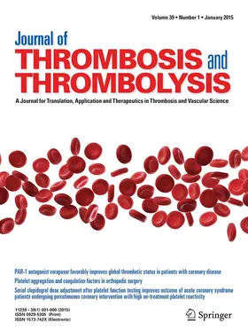 Editor-in-Chief: Richard Becker |  Journal of Thrombosis and Thrombolysis | Zeitschrift |  Sack Fachmedien