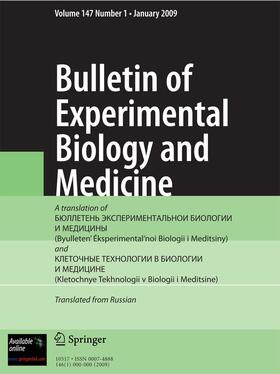 Editor-in-Chief: Viktor A. Tutelyan |  Bulletin of Experimental Biology and Medicine | Zeitschrift |  Sack Fachmedien