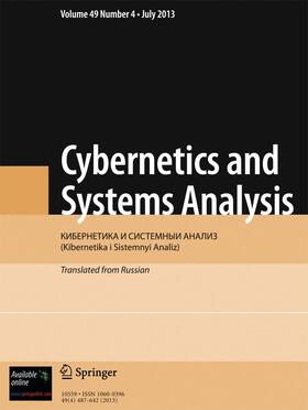 Editor-in-Chief: Ivan V. Sergienko |  Cybernetics and Systems Analysis | Zeitschrift |  Sack Fachmedien