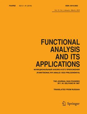 Editor-in-Chief: Victor A. Vassiliev |  Functional Analysis and Its Applications | Zeitschrift |  Sack Fachmedien