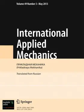 Editor: Alexander N. Guz |  International Applied Mechanics | Zeitschrift |  Sack Fachmedien