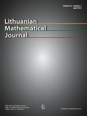 Editor-in-Chief: Vygantas Paulauskas |  Lithuanian Mathematical Journal | Zeitschrift |  Sack Fachmedien