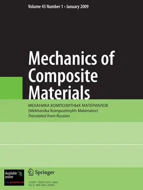 Editor-in-Chief: Andris Chate |  Mechanics of Composite Materials | Zeitschrift |  Sack Fachmedien