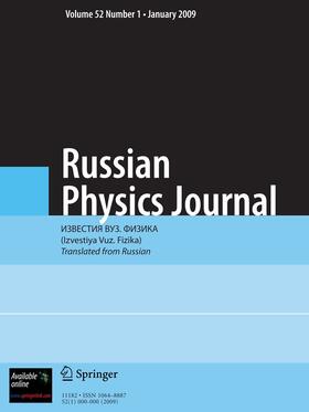 Editor-in-Chief: Alexander I. Potekaev |  Russian Physics Journal | Zeitschrift |  Sack Fachmedien