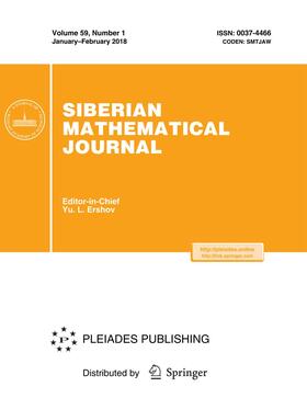 Editor-in-Chief: Yuri L. Ershov |  Siberian Mathematical Journal | Zeitschrift |  Sack Fachmedien