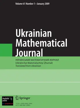 Editor-in-Chief: Anatolii M. Samoilenko |  Ukrainian Mathematical Journal | Zeitschrift |  Sack Fachmedien