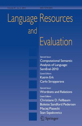 Co-Editors: N. Ide / N. Calzolari |  Language Resources and Evaluation | Zeitschrift |  Sack Fachmedien