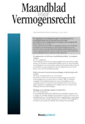  Maandblad voor Vermogensrecht | Zeitschrift |  Sack Fachmedien