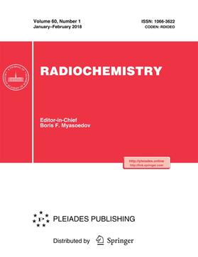 Editor-in-Chief: Boris F. Myasoedov |  Radiochemistry | Zeitschrift |  Sack Fachmedien