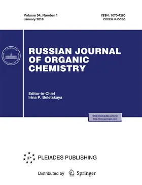 Editor-in-Chief: Irina P. Beletskaya |  Russian Journal of Organic Chemistry | Zeitschrift |  Sack Fachmedien