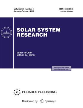Editor-in-Chief: Mikhail Y. Marov |  Solar System Research | Zeitschrift |  Sack Fachmedien