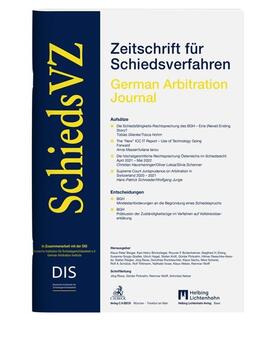Zeitschrift für Schiedsverfahren (SchiedsVZ) | C.H.Beck | Zeitschrift | sack.de