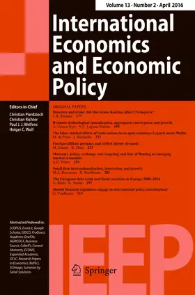  International Economics and Economic Policy | Zeitschrift |  Sack Fachmedien