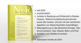 Deutscher Fachverlag GmbH, Fachmedien Recht, Frankfurt am Main |  Netzwirtschaften & Recht | Zeitschrift |  Sack Fachmedien