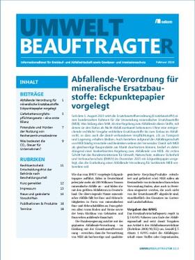 UmweltbeauftragteR | oekom verlag | Zeitschrift | sack.de