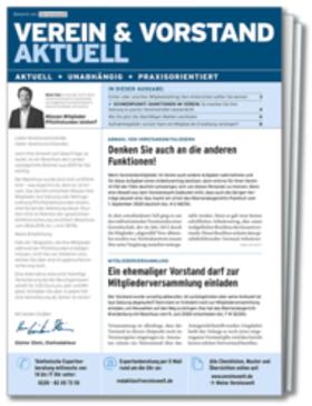  Verein & Vorstand aktuell | Zeitschrift |  Sack Fachmedien