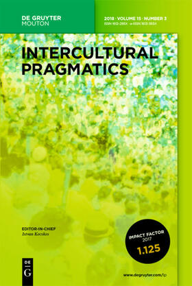Editor-in-Chief: Kecskes, Istvan |  Intercultural Pragmatics | Zeitschrift |  Sack Fachmedien