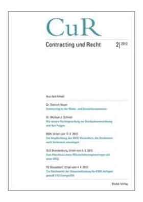 Dr. Andreas Klemm, Forum Contracting e. V. |  Contracting und Recht - CuR | Zeitschrift |  Sack Fachmedien