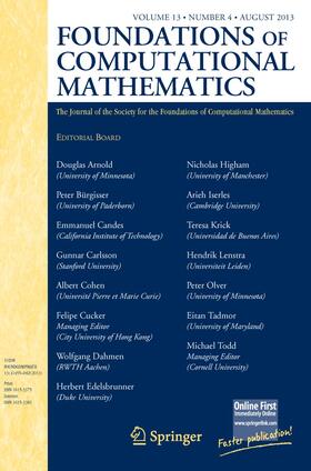 Editor-in-Chief: A. Cohen / H. Munthe-Kaas |  Foundations of Computational Mathematics | Zeitschrift |  Sack Fachmedien