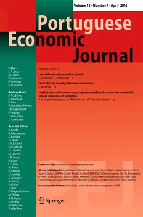  Portuguese Economic Journal | Zeitschrift |  Sack Fachmedien