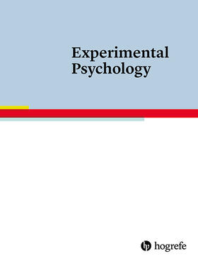 Editor-in-chief: Christoph Stahl |  Experimental Psychology | Zeitschrift |  Sack Fachmedien