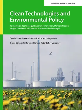  Clean Technologies and Environmental Policy | Zeitschrift |  Sack Fachmedien