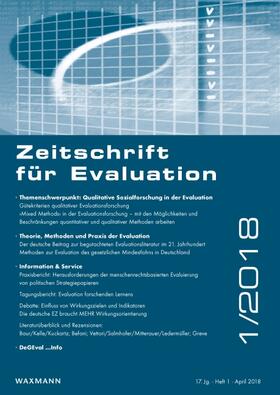 Geschäftsführender Herausgeber: Prof. Dr. Reinhard Stockmann |  Zeitschrift für Evaluation | Zeitschrift |  Sack Fachmedien