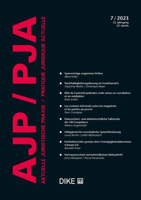  AJP Aktuelle Juristische Praxis | Zeitschrift |  Sack Fachmedien