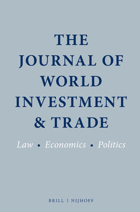  The Journal of World Investment & Trade | Zeitschrift |  Sack Fachmedien