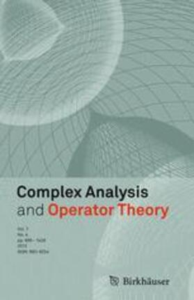 Editor-in-Chief: Daniel Alpay |  Complex Analysis and Operator Theory | Zeitschrift |  Sack Fachmedien