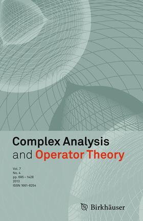  Complex Analysis and Operator Theory | Zeitschrift |  Sack Fachmedien