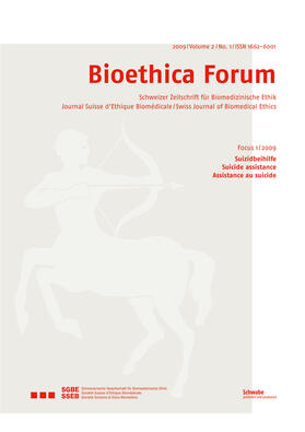 Bioethica Forum | Schwabe Basel | Zeitschrift | sack.de