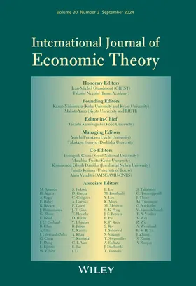  International Journal of Economic Theory | Zeitschrift |  Sack Fachmedien