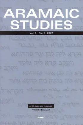  Aramaic Studies | Zeitschrift |  Sack Fachmedien