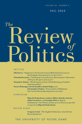 Review of Politics | Zeitschrift |  Sack Fachmedien