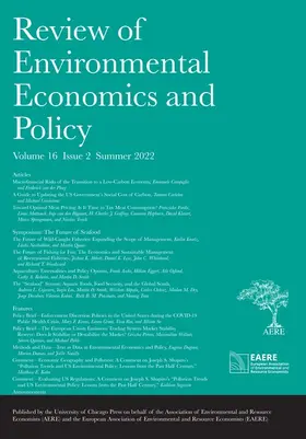  Review of Environmental Economics and Policy | Zeitschrift |  Sack Fachmedien