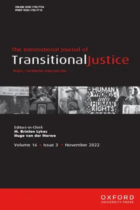  International Journal of Transitional Justice | Zeitschrift |  Sack Fachmedien