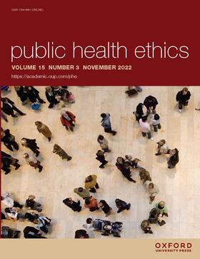  Public Health Ethics | Zeitschrift |  Sack Fachmedien